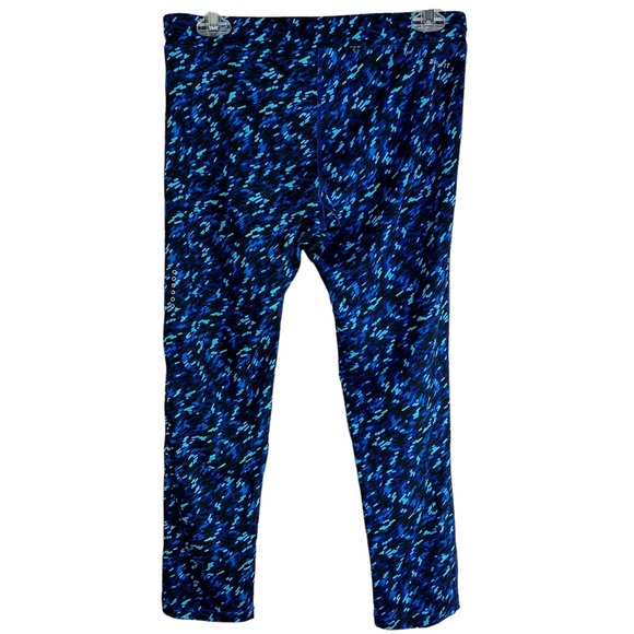 Nike Dri Fit Printed Training Tights Cropped Leggings Blue Women’s Size M - Picture 3 of 10